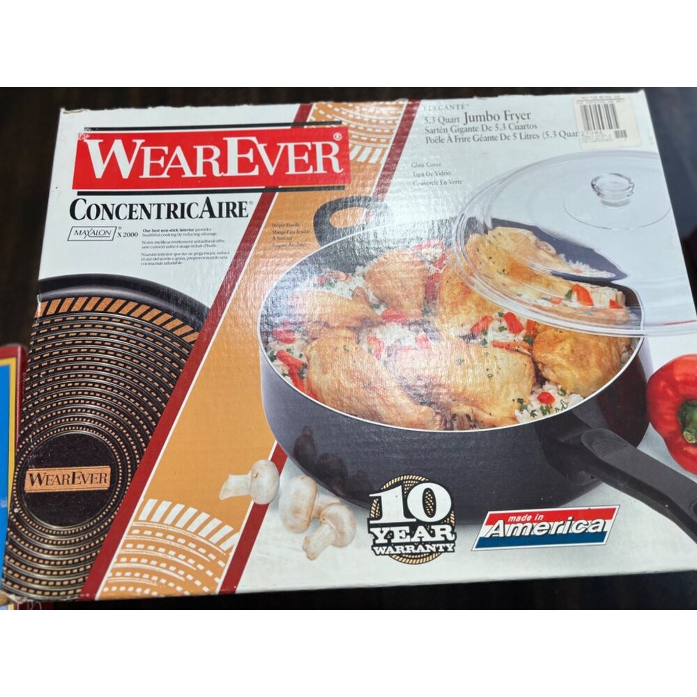 WearEver 5.3 Quart Jumbo Fryer With Glass Cover